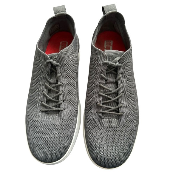 FITFLOP RALLY TONAL KNIT PEWTER GREY SNEAKERS SIZE 9 - Picture 5 of 11